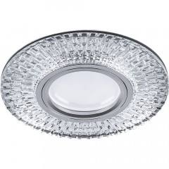 Светильник встраиваемый с LED подсветкой Feron CD943 потолочный MR16 G5.3 прозрачный, хром