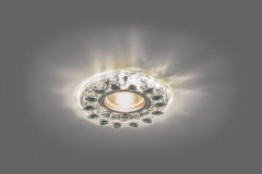 Светильник встраиваемый с белой LED подсветкой Feron CD55A потолочный MR16 G5.3 прозрачно-голубой