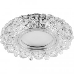 Светильник встраиваемый с белой LED подсветкой Feron CD926 потолочный MR16 G5.3 прозрачный