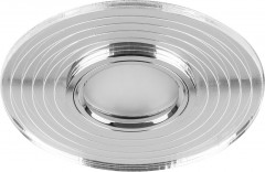 Светильник встраиваемый с белой LED подсветкой Feron CD980 потолочный MR16 G5.3 прозрачный