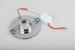 Светильник встраиваемый с белой LED подсветкой Feron CD980 потолочный MR16 G5.3 прозрачный