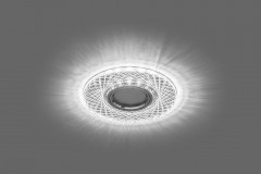 Светильник встраиваемый с белой LED подсветкой Feron CD970 потолочный MR16 G5.3 прозрачный