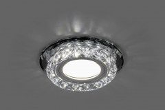Светильник встраиваемый с белой LED подсветкой Feron CD878 потолочный MR16 G5.3 прозрачный