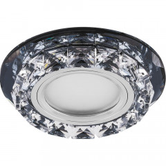 Светильник встраиваемый с белой LED подсветкой Feron CD878 потолочный MR16 G5.3 черный